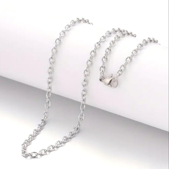 Stainless Steel Necklace Cable Chain With Lobster Clasp - Picture 1 of 3